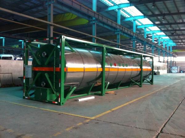 ISO Stainless Steel 40ft Liquid Tank Shipping Container / Lpg Storage Tanks