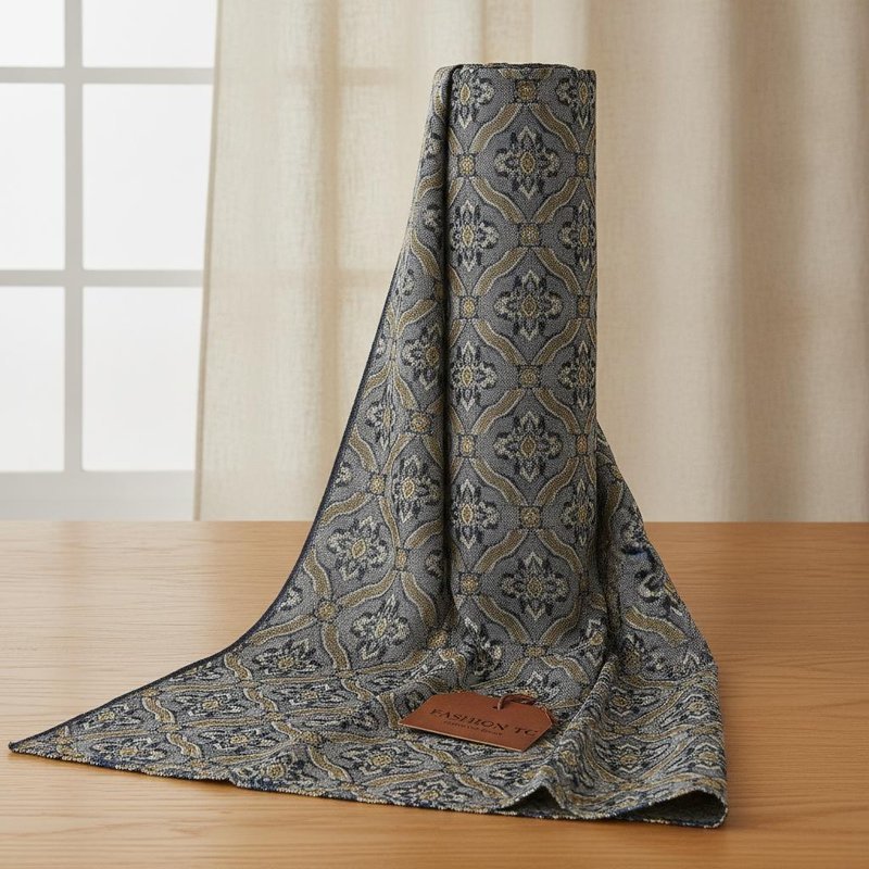 Fashion TC Woven Jacquard Weave Fabric Custom Pattern for Shirt
