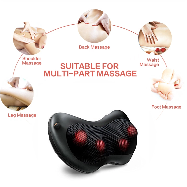 Rechargeable Kneading Shiatsu Heating Neck and Waist Massage Pillow