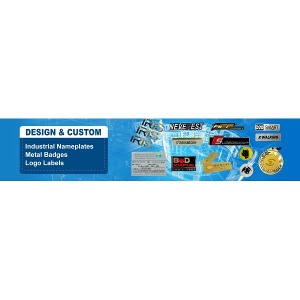 Electroplated nickel label, logo, stickers with customized colour for home appliance and other packaging needs