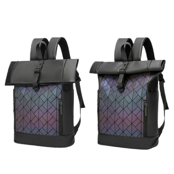 Colefa Male Outdoor Waterproof 16 Inch Computer Rucksack Work Commuting Travel Large Capacity College Student Roll up Backpack