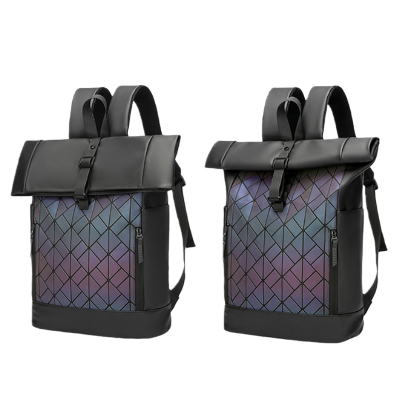 Colefa Male Outdoor Waterproof 16 Inch Computer Rucksack Work Commuting Travel Large Capacity College Student Roll up Backpack