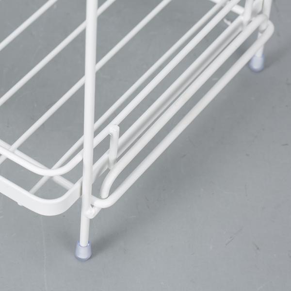 2 Layer Household Organizer Wire Basket With Non Folding Rack Spice Storage