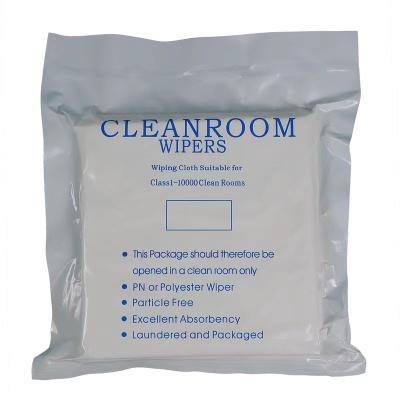 Le laser 110GSM a coupé les essuie-glace non pelucheux de Cleanroom d'essuie-glace de polyester de Cleanroom