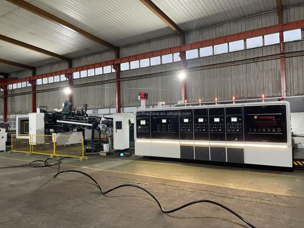 60000 KG Auto Printing Die Cutting Slotter Pizza Box Making Gluing Bundling Machine Production Line