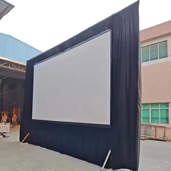 200 Inch Large Portable Outdoor Fast Fold Front Rear Projector Screen with full dress kit