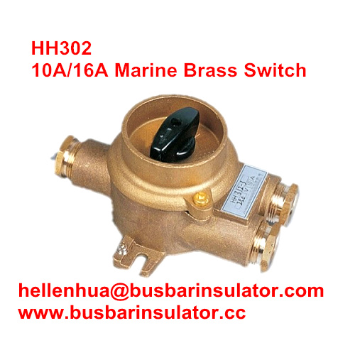 10A/16A marine copper brass HH302 1133/3 connectors Water Resistant switch IP56