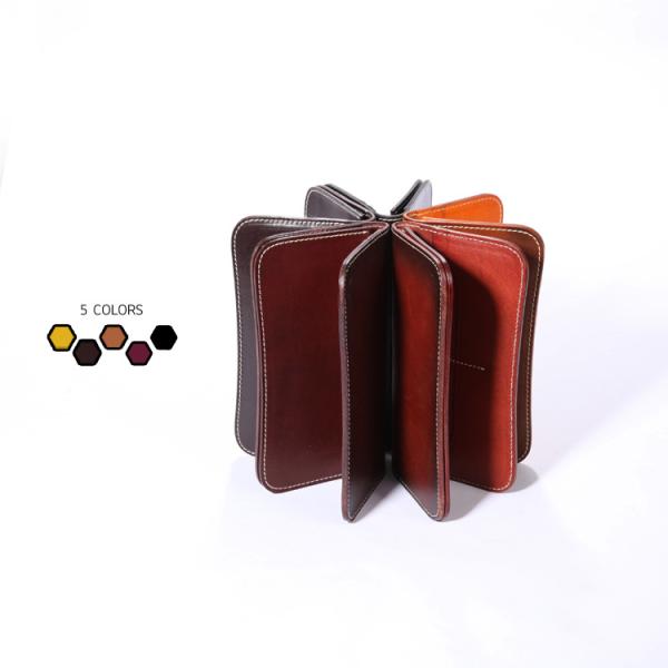 Vegetable Tanned Leather Wallet Mens Long Wallet Womens Leather Wallets
