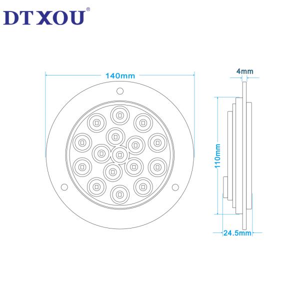 4 Inch round LED trailer light kit, led trailer lights china