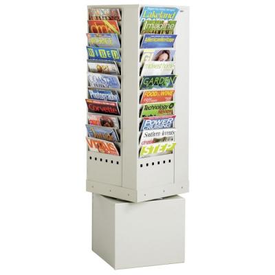 White 44 Pocket Steel Magazine Display Rack Retail Store Fixtures And Displays