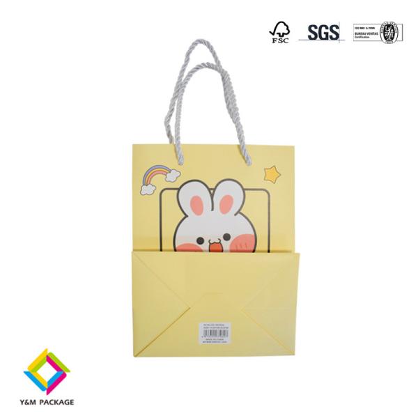 Bolsas de papel laminado para presente Bolsa de presente personalizada com logotipo com alça de fita