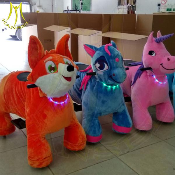 Hansel theme park rides for sale and plush electric animal plush ride with amusement park game ride for mall for sale