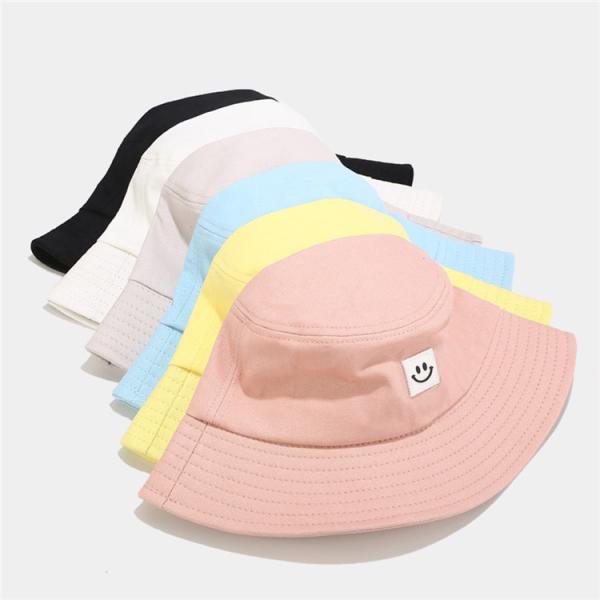 Women Smile Print Muts Fisherman Bucket Hat Casquette Sunscreen Outdoor Sombrero