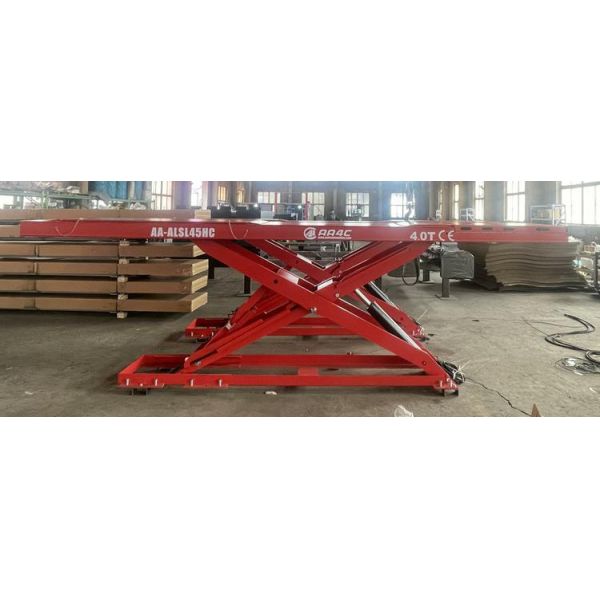 Low profile alignment scissor lift with 2 pcs sliding crossbeam jack rolling jack 5T 4.5M runway AA-ALSL50HC
