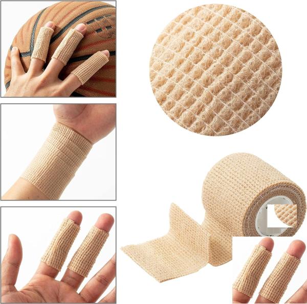 Self Adhesive Bandage Wrap, 6 Pack, Skin Colored, 2“ x 5 Yards, Cohesive Bandages, Medical Wrap, Elastic Bandage Wrap