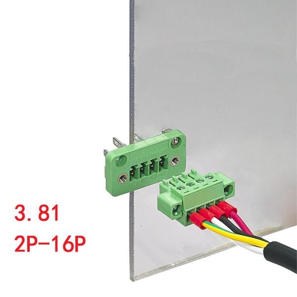 5.08 mm pitch Panel Mount Flange Fixed Feed Through Screw Terminal Blocks