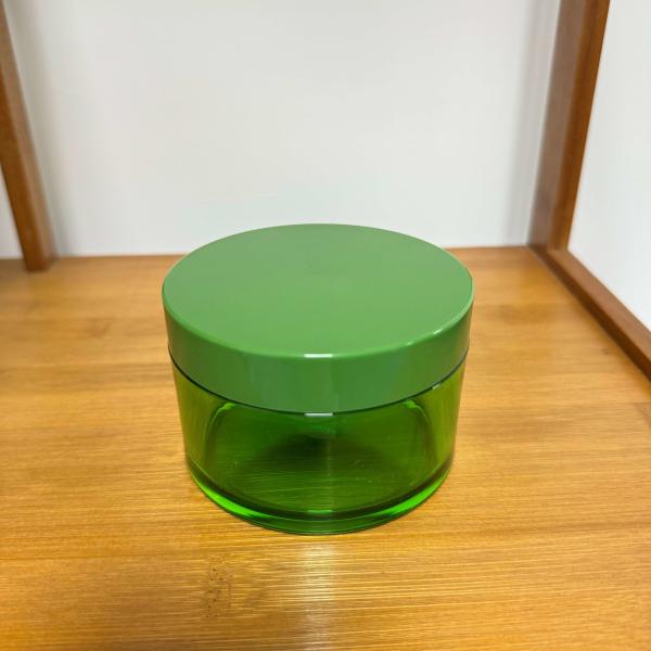 Cosmetic pet injection thick wall Cream bottle 200ml transparent green from stock