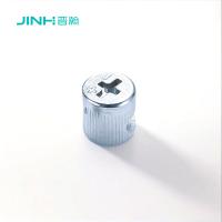 JINHAN JH-1040 Cam Lock Connector 12 mm en acier au carbone Roue excentrique pour assembler des panneaux de particules/MDF Zinc Plated High Friction Design