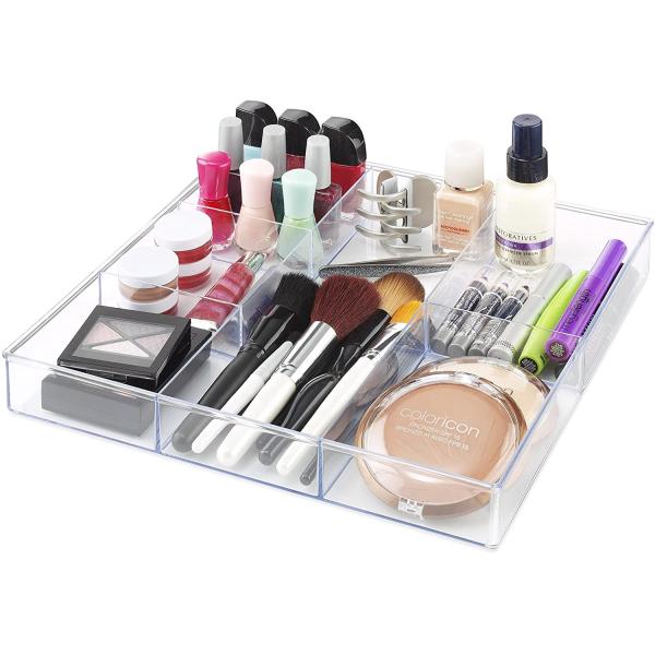 Acrylic Drawer Organizer Storage Tray Clear Desk Makeup Drawer Organizer for Kitchen  Office