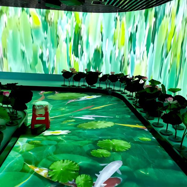 テクノロジーによる新しい空間におけるインダールまたはアウトドアインミッシブ体験 インタラクティブプロジェクション