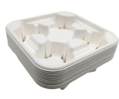 O bagaço de 4 parques reduz a polpa o portador do copo de papel de 28g 215×215×47mm