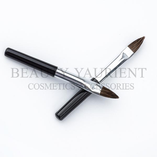 Soft Bristles Disposable Lip Makeup Brush Travel Lip Brush Black Plastic Handle 1.8g
