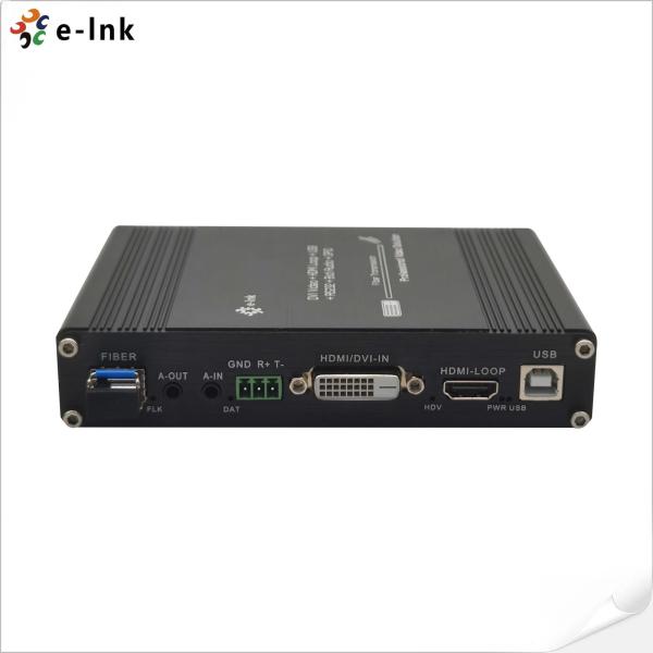 1Ch 1080P DVI + USB KVM + 1Ch RS232 + 1Ch Bidi Stereo Audio + 1Ch GPIO over Fiber Extender