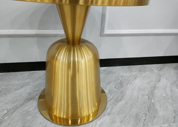 Rock Slab Covered Phnom Penh Gold Plated Coffee Table Diameter 60cm