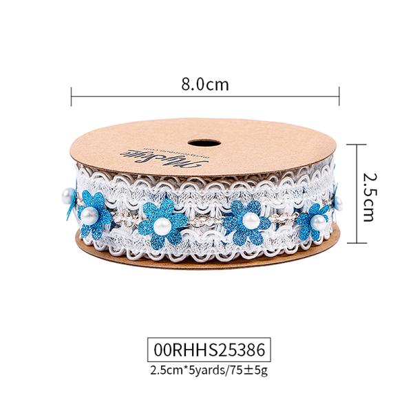 Ribbon Lace Bead Flower Sewing Craft Garment Accessories Decoration and Performance