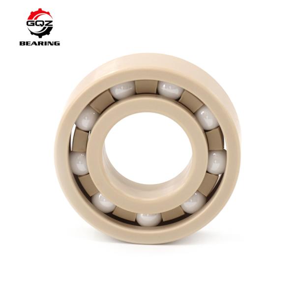6205 Plastic Bearing PEEK Races Retaine with ZrO2 Balls Deep Groove Ball Bearings 25x52x15 mm