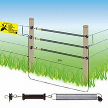 HDL202 Y L140mm Comb Tooth Soft Handle Electric Fence Gate Handle Yellow Plastic 99 gram Double Safety Flange