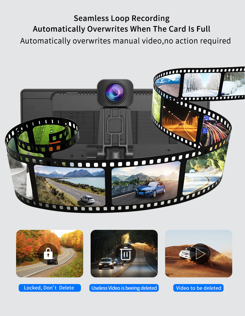 4K Android Auto ADAS WiFi Dash Cam AUX FM GPS 10,26