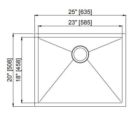 Customized Stainless Undermount Sink , Hotel Square Undermount Kitchen Sink