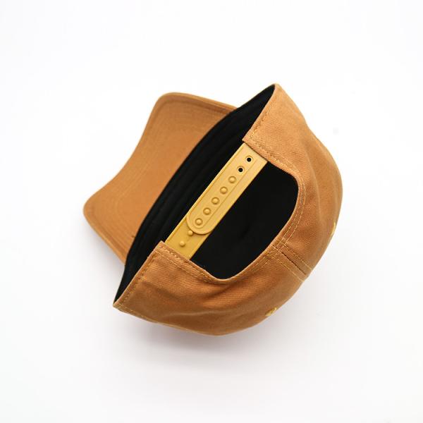 3D вышило шляпе 100% хлопок желтого Брауна бейсбольной кепки картины письма построенной Twill