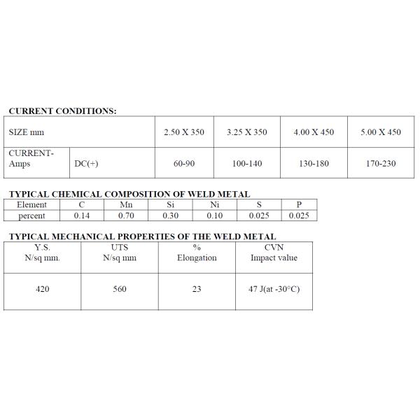 AWS/SFA-5.1 E 6010 Welding Material EN 499 E42 3C 25 Light Coated
