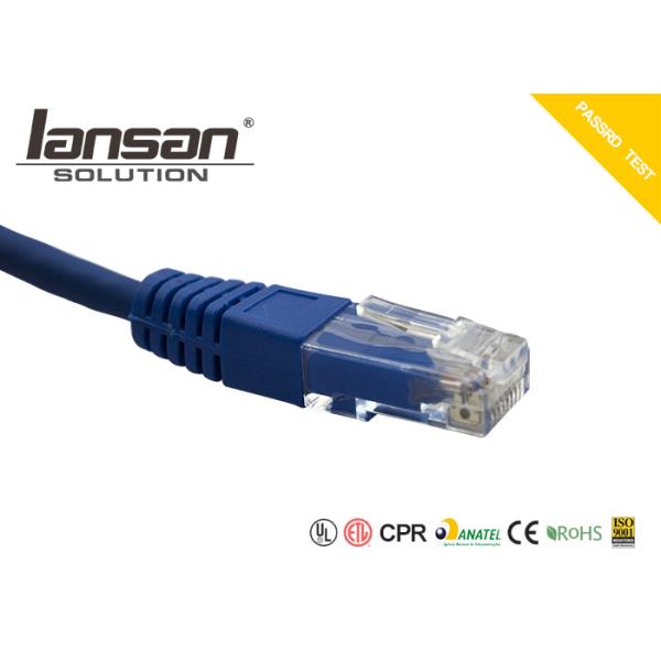 Темно-синий круг PVC гибкого провода UTP 24AWG цвета Cat6 сформировал RJ45 с курткой PVC