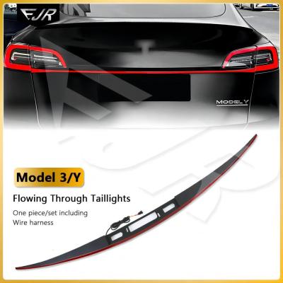 Para o Tesla Model Y 3 Através do farol traseiro dinâmico de luz traseira de faixa de atualização e modificação decoração M3 Y