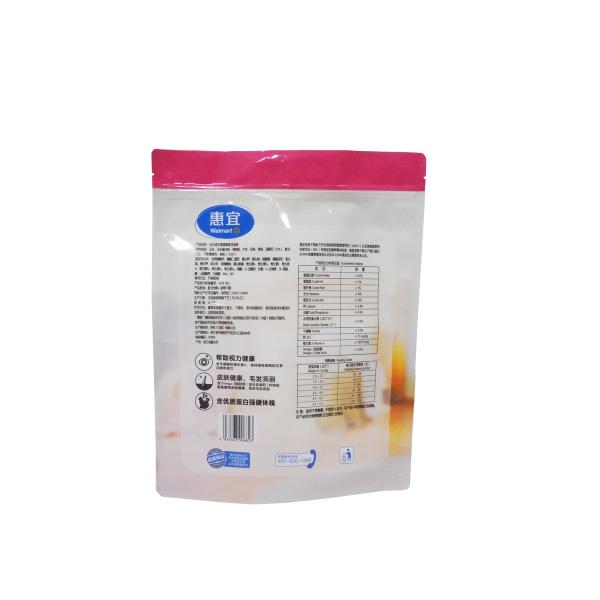 Sac d'emballage à fermeture à glissière avec boucle de coin latérale