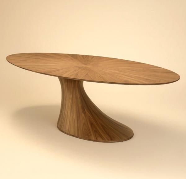 Foshan Factory Modern Wood Dining Table New Design MDF Dining Table Walnut Veneer Dining Table