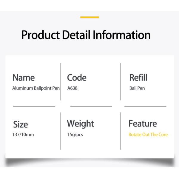 High End Aluminum Twist Ball Pen Colorful Anti-slip Grip Smooth Writing Ballpoint Pen