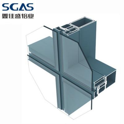 Silver Black Champagne Aluminum Curtain Wall Profiles structural glazing curtain wall
