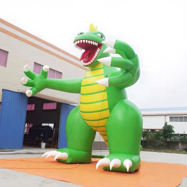 Outdoor Cartoon Dinosaur Inflatable Decorations For Beach Mall