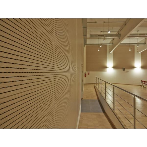 Estadio interior paneles de sonido acústico Woodgrain 28/4mm personalizado