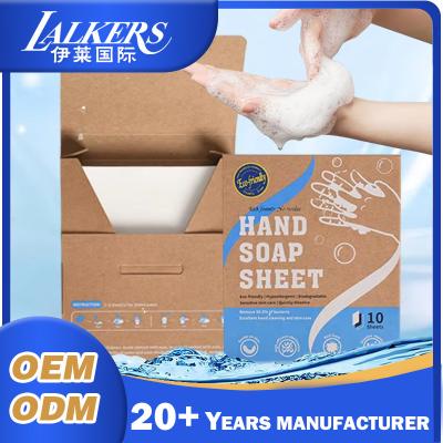Custom Private Label Portable Hand Soap Sheets Disposable With Fresh Scent