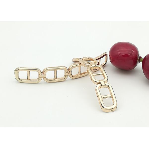 70*11MM Decorative Shoe Buckles With Four Ring Clasp Belt Shaped Die - Casting
