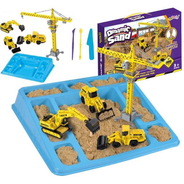 High Quality Engineering Vehicle Non-toxic Educational Creative DIY Kit 750g Dynamic Sand