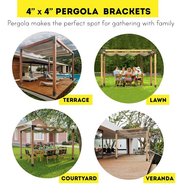 4x4 дюймовый трехсторонний угловой деревообрабатывающий пергольный комплект для 4x4 деревянных балки