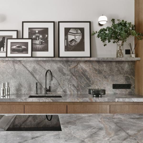 Manufacturer Customized Modern Flat Panel Modern Designs Wood Veneer Kitchen Cabinets For Builder