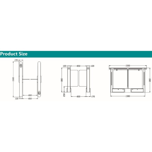 Sistema óptico de With Brushless Control del lector del QR Code del torniquete del control de acceso RS485