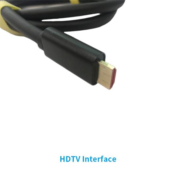 4.8mm Outer Diameter 1.4v Lightning HDTV Cable Black Color